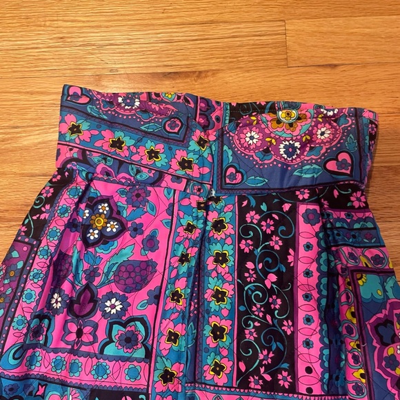 Stunning 70s/60s Vibrant Patchwork Quilted Maxi High Waisted Overskirt - Picture 13 of 16